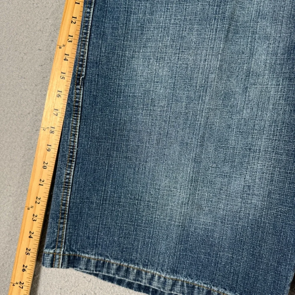 Vintage Old Skool Jeans Men 38 Blue Lightwash Denim Patch Embroidered Streetwear